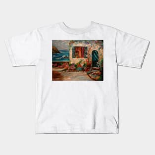 Cottage by the Sea Kids T-Shirt